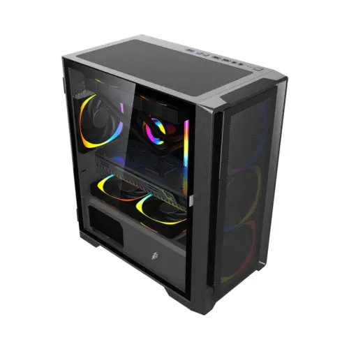 Alternative view of 1stPlayer кутия Case mATX - TRILOBITE T4 Mesh Black