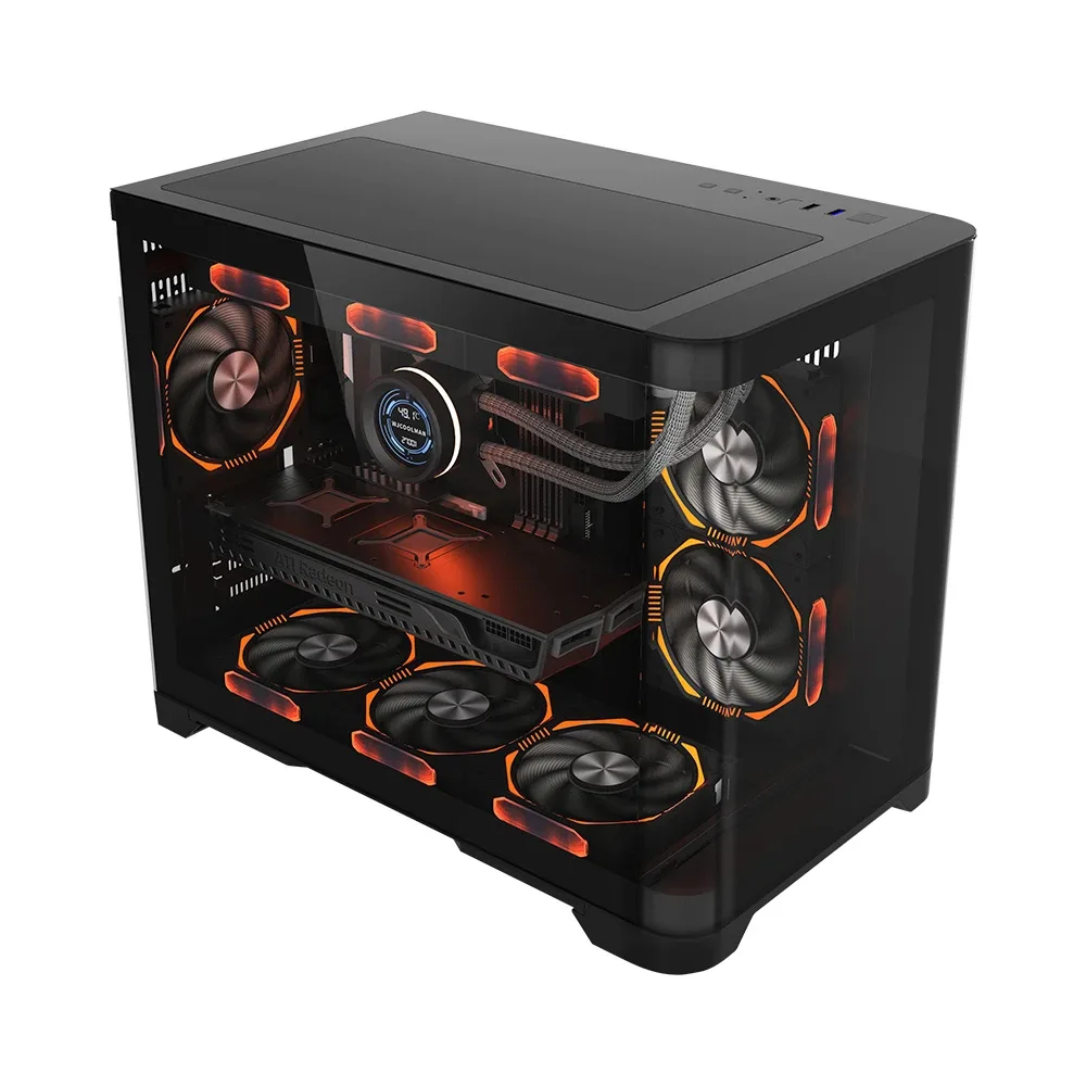 1stPlayer кутия Case mATX - UV6 Black - Image 137