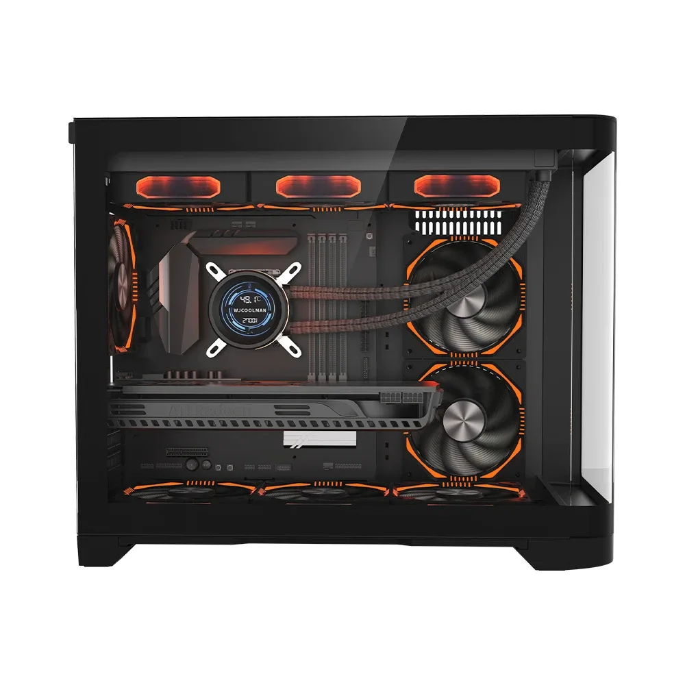 1stPlayer кутия Case mATX - UV6 Black - Image 140