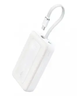 Anker външна батерия ZOLO 20000mAh 30W built-in USB-C кабел, бял