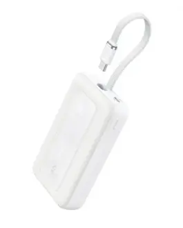 Anker външна батерия ZOLO 10000mAh 30W built-in USB-C кабел, бял