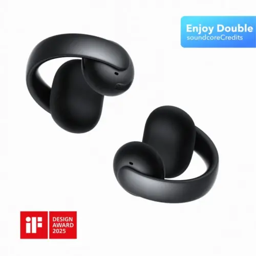 Alternative view of Anker Earphones Soundcore AeroClip Bluetooth черен