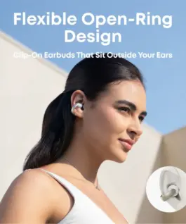 Anker Earphones Soundcore AeroClip Bluetooth бял