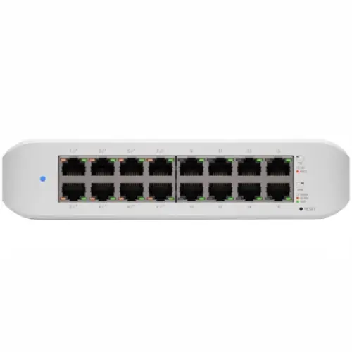Kомутатор UBIQUITI Lite 16 PoE; (8) GbE PoE+ (8) GbE ports; 45W total PoE availability; Wall