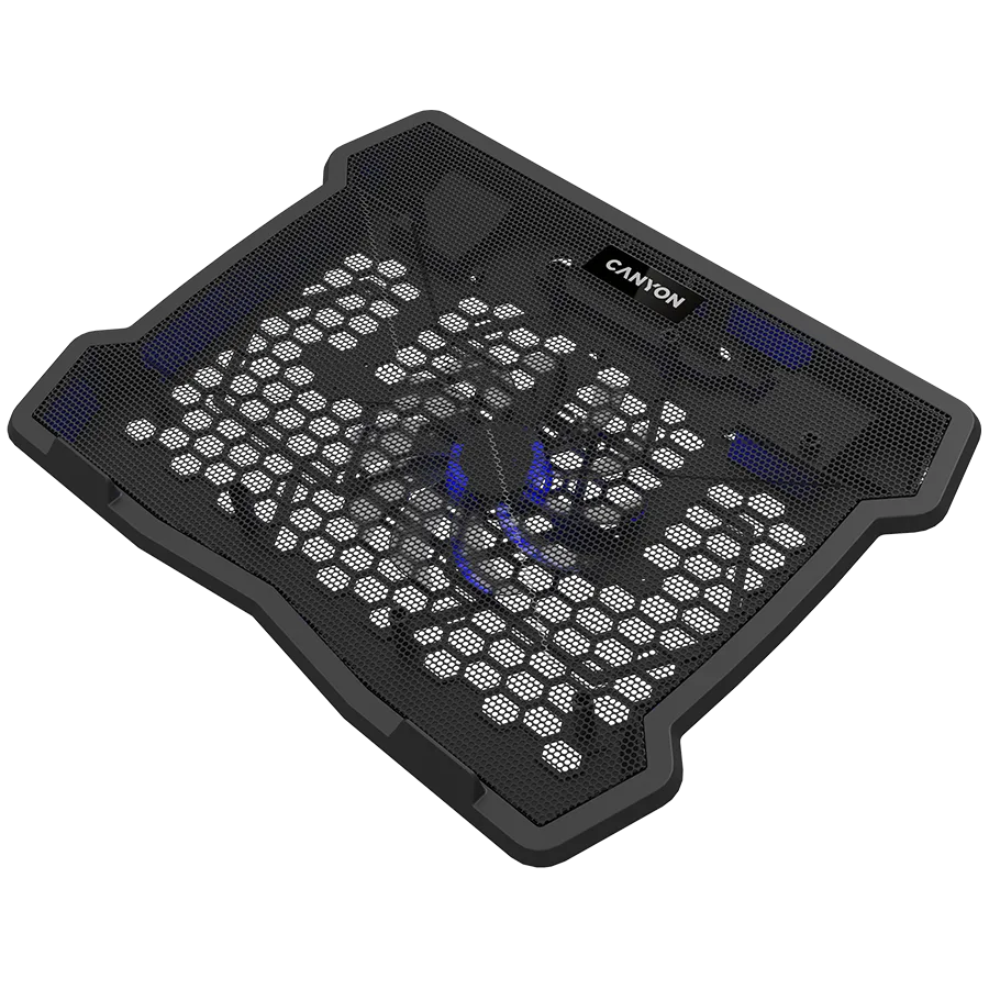Охладителна подложка за лаптоп CANYON NS02, Cooling stand single fan with 2x2.0 USB hub, support up to 10”-15.6” laptop, ABS plastic and iron, Fans dimension:125*125*15mm(1pc), DC 5V, fan speed: 800-1000RPM, size:340*265*30mm, 406g - Image 27