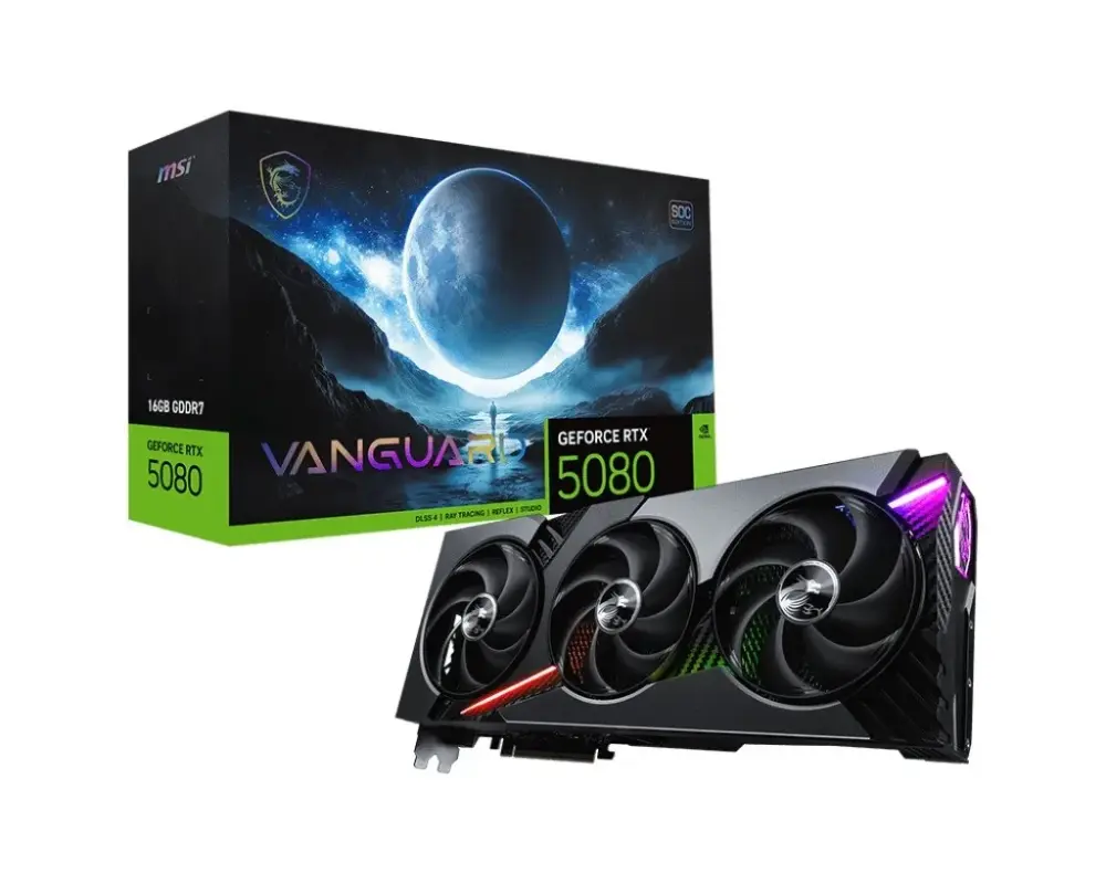 MSI видео карта GeForce RTX 5080 16G VANGUARD SOC