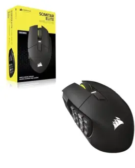Alternative view of Corsair Mouse Scimitar Elite Wireless SE Gun Metal 33000 DPI
