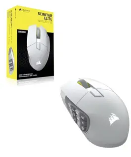 Alternative view of Corsair Mouse Scimitar Elite Wireless SE бял 33000 DPI