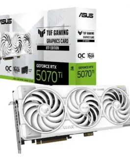 Asus видео карта GeForce RTX 5070Ti TUF GAMING OC бял BTF GDDR7 256bit