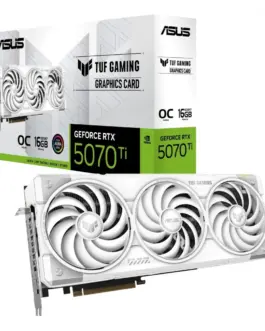 Asus видео карта GeForce RTX 5070Ti TUF GAMING OC бял GDDR7 256bit 3DP/2HDMI