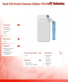 Verbatim Pocket SSD 1TB M~2 USB-C 1000MB/s 32320