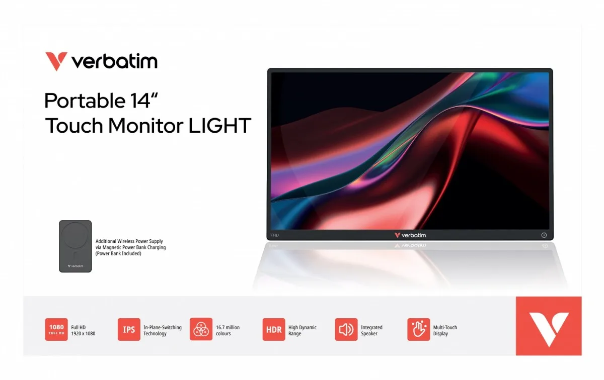 Verbatim Portable Touchscreen монитор Light Full HD - Image 3