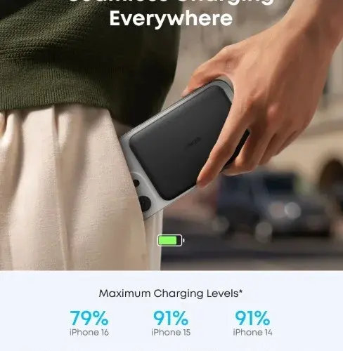 Alternative view of Anker Nano външна батерия 5k mAh slim черен