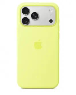 Apple iPhone 17 Pro Max Silicone Case with MagSafe - Neon жълт