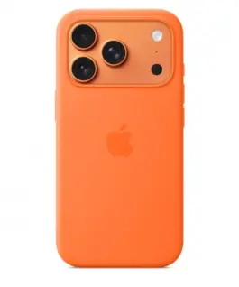 Apple iPhone 17 Pro Silicone Case with MagSafe - оранжев