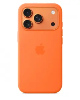 Apple iPhone 17 Pro Silicone Case with MagSafe - оранжев