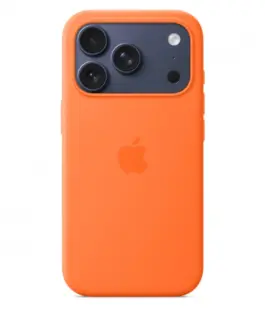 Apple iPhone 17 Pro Silicone Case with MagSafe – оранжев