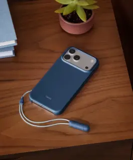 Alternative view of Apple Beats iPhone 17 Pro Max Kickstand Case with MagSafe and Camera Control - Bedrock Blue