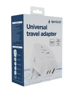 Gembird Universal travel power адаптер 4 detach. plugs
