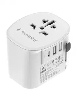 Gembird Grounded universal trav адаптер 15W