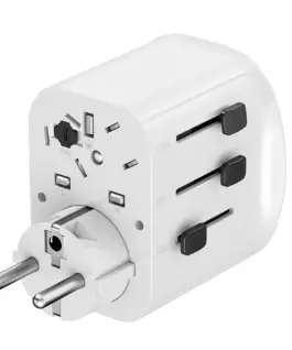 Gembird Grounded universal travel адаптер 15W