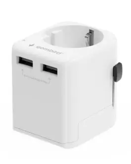 Gembird EU to Universal travel адаптер 12W