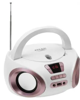 Adler Radio Boombox CD MP3 AD1181 бял copper