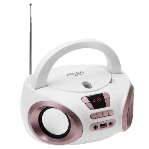 Adler Radio Boombox CD MP3 AD1181 бял copper