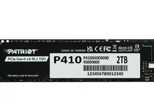 Patriot SSD 2TB P410 PCIe M.2 Gen4 x4 NVMe 1.4 2280 5000/4500MB/s