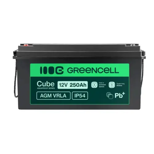Alternative view of Green Cell Battery AGM VRLA 12V 250Ah IP54