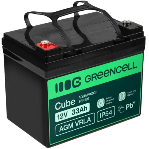 Green Cell Battery AGM VRLA 12V 33Ah IP54