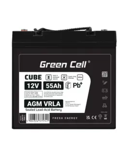 Green Cell Battery AGM VRLA 12V 55Ah IP54