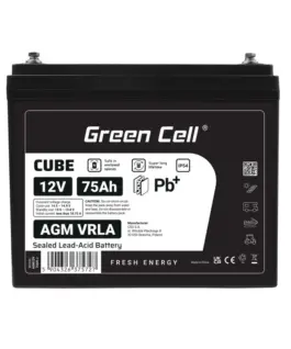 Green Cell Battery AGM VRLA 12V 75Ah IP54