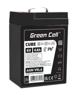 Green Cell Battery AGM VRLA 6V 4Ah IP54