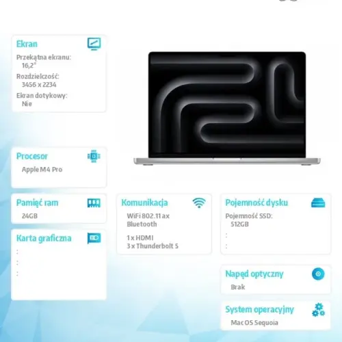 Apple MacBook Pro 16.2 inches: M4 Pro 14/20