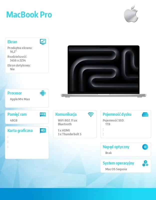 Apple MacBook Pro 16.2 inches: M4 Max 16/40, 48GB, 1TB SSD - Silver - Image 5