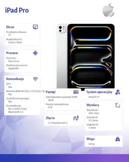 Alternative view of Apple iPad Pro 11 inch Wi-Fi 2TB - Silver