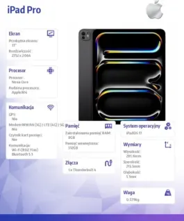 Alternative view of Apple iPad Pro 13 inch Wi-Fi 512GB - Space черен