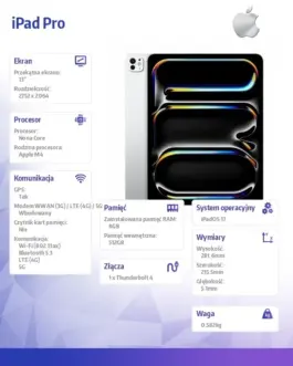 Alternative view of Apple iPad Pro 13 inch Wi-Fi + Cellular 512GB - Silver