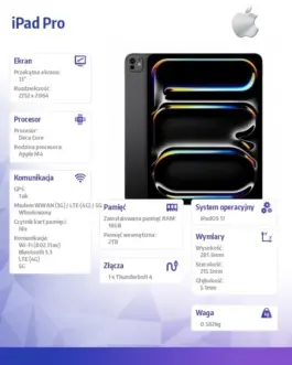 Alternative view of Apple iPad Pro 13 inch Wi-Fi + Cellular 2TB - Space черен Nano