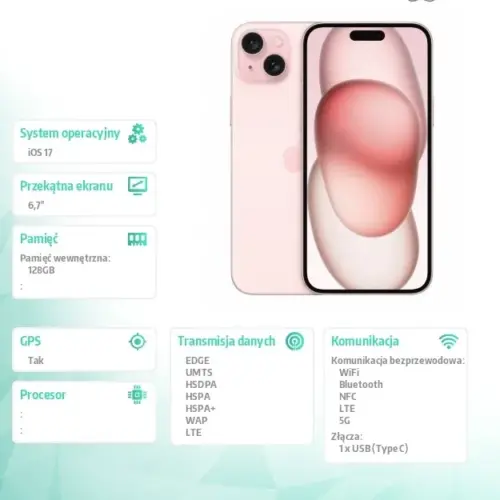 Apple iPhone 15 Plus 128GB – розов