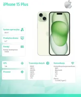 Apple iPhone 15 Plus 512GB – зелен