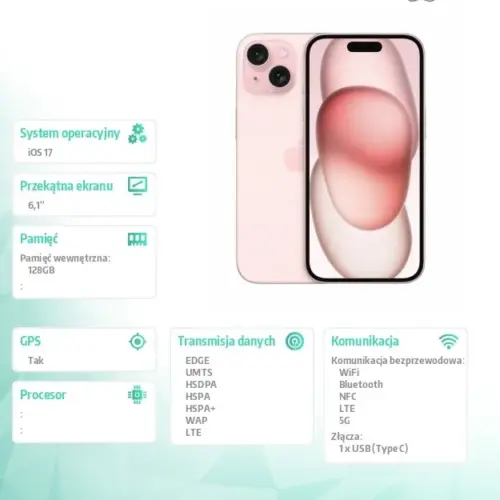 Apple iPhone 15 128GB – розов