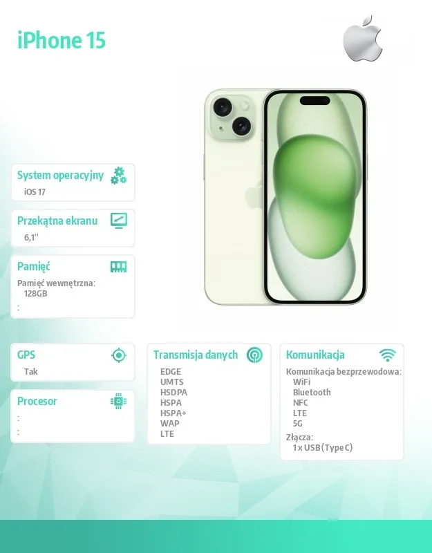 Apple iPhone 15 128GB - зелен - Image 4