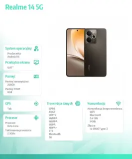 REALME realme 14 5G 8/256GB Storm Titanium RMX5070