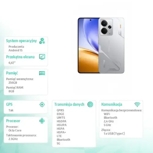 REALME realme 14 5G 8/256GB Mecha Silver RMX5070