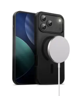 CRONG Case MagSafe iPhone 17 Pro Max черен hybrid