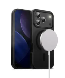 CRONG Case MagSafe iPhone 17 Pro черен hybrid