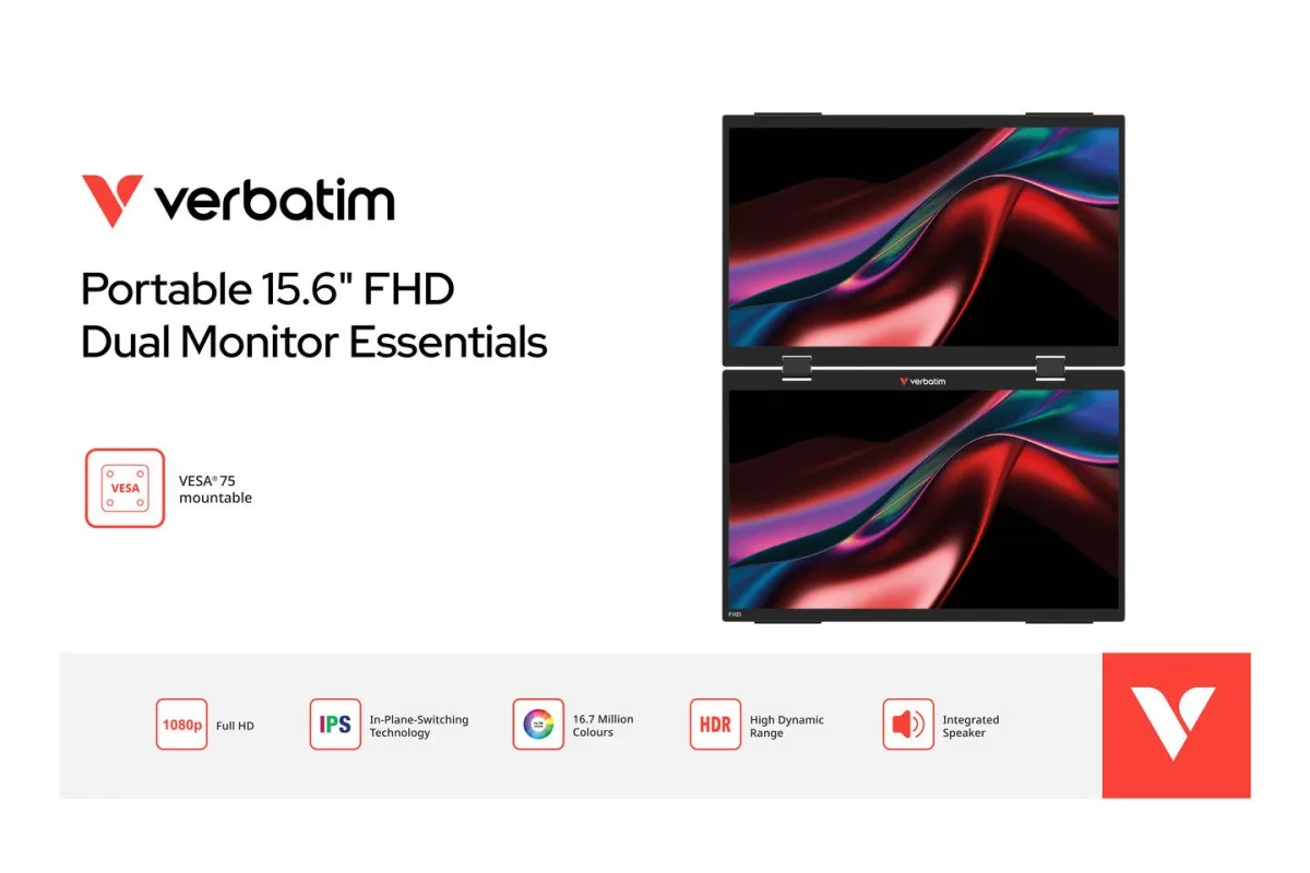 Verbatim Dual монитор Essentials 2x 15,6 Full HD - Image 5