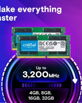 Alternative view of Crucial памет за лаптоп DDR4 SODIMM 32GB/3200 (2*16GB) CL22 Tray